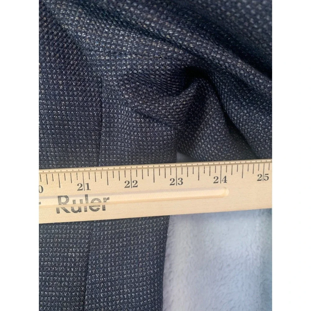 Pronto Uomo Wool Blazer Mens 44R Sport Coat Navy Blue Lambswool Tweed ClassicEUC